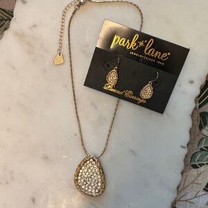 Park Lane Gold Necklace & Earrings with Australian Crystal Accents